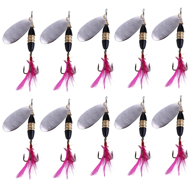 

10 Pcs Spoon Fishing Lure Hard Bait Spinner Fishing Bait Artificial Fishing Lure With Hook 8.7Cm 18G