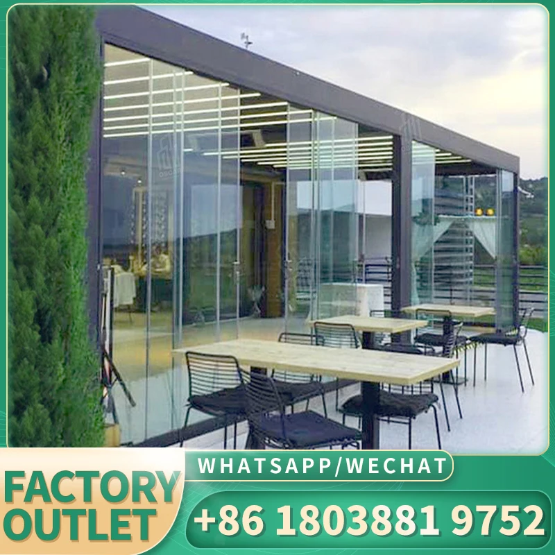Новая современная водонепроницаемая садовая алюминиевая беседка 3X3