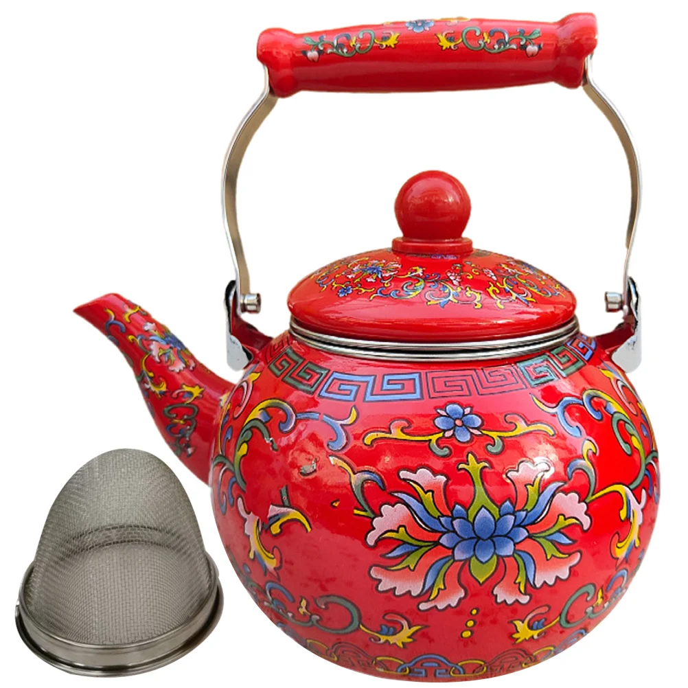 

Metal Water Jug Loose Leaf Teapot Chinese Tea Kettle 24X14X12CM Coffee Pot Red Stovetop Tea Kettle Water Tea Pot Flower Tea Pot