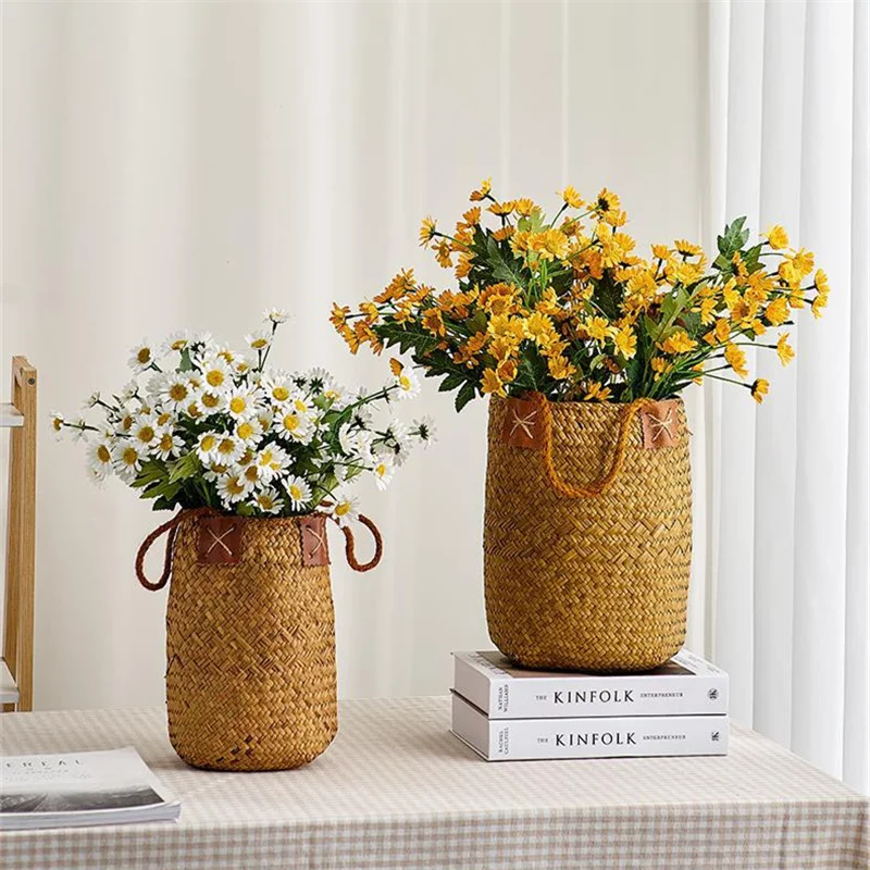 

Цилиндрическая Складная плетеная корзина из ротанга в скандинавском стиле