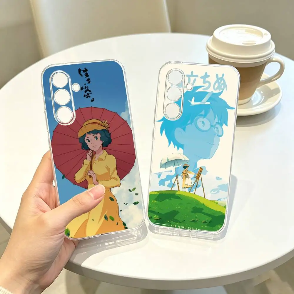 Фото Чехол для телефона Amine The Wind Rises, прозрачный силиконовый мягкий чехол для Samsung A10,12,20,21S,30,31,40,50,51,52,70,71 №1