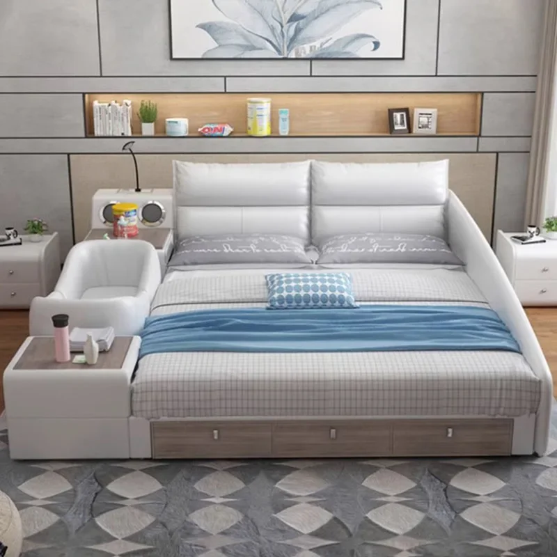 Вилла с выдвижным ящиком европейская двойная кровать дизайнерская