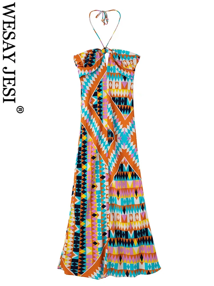 

Модное Повседневное платье TRAF ZA с цветным принтом зебры, платье в стиле ретро с косым плечом, одностороннее женское платье с пышными рукавам...