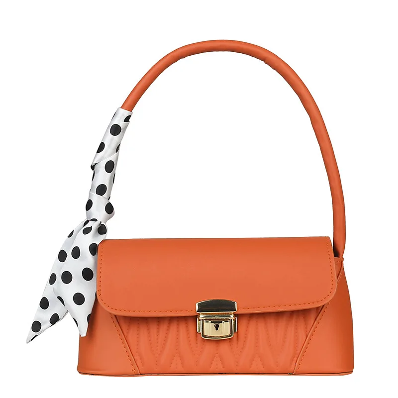 

Vintage French stick bag women's bag new texture foreign style one shoulder silk scarf handbags women bags