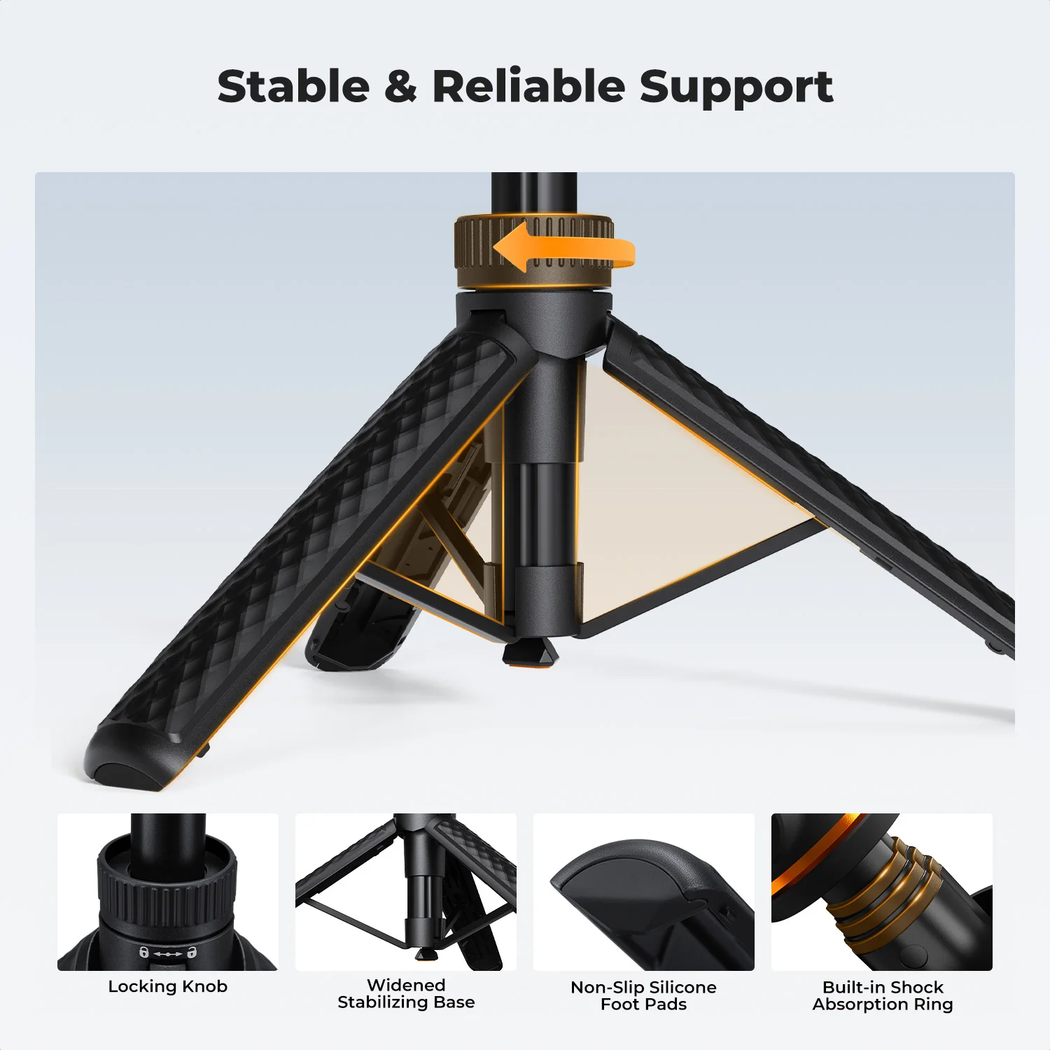 Фото Штатив K&F Concept MS-71 25,6 дюйма с функцией быстрого раскладывания для Insta360 x5, DJI Pocket 3 и Action 6 №3