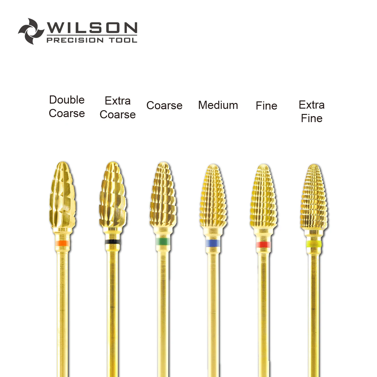 Large Cone - Gold/Silver - WILSON Carbide Nail Drill Bits Electric Manicure Drill & Accessory