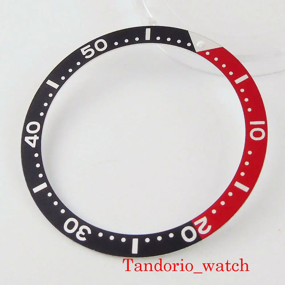 

39mm Alloy Watch Bezel Insert Ring Fit 45mm Watch Case White Marks Watch Parts