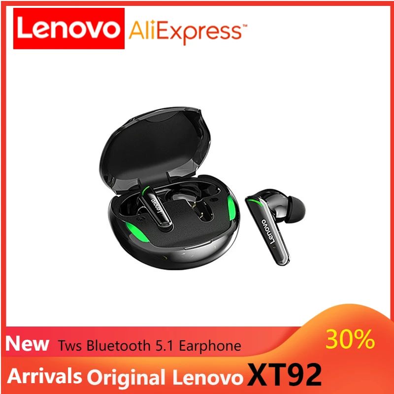 

Original Lenovo XT92 TWS Gaming Earbuds Low Latency Wireless Headphones Bluetooth 5.1 Earphones Stereo Touch Control Headset