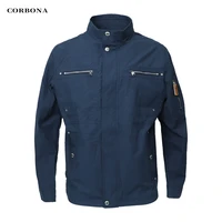 corbona 2022 new men jacket 100cotton warm windbreaker autumn coat daily fashion outdoor oversized longsleeve army force parka