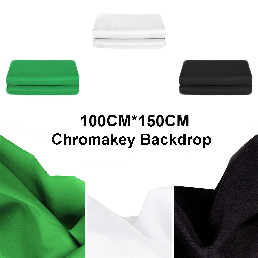 

100cm*150cm Photography Background Cloth Backdrop Smooth Green / Black / White Chromakey For Photo Studio Light Box