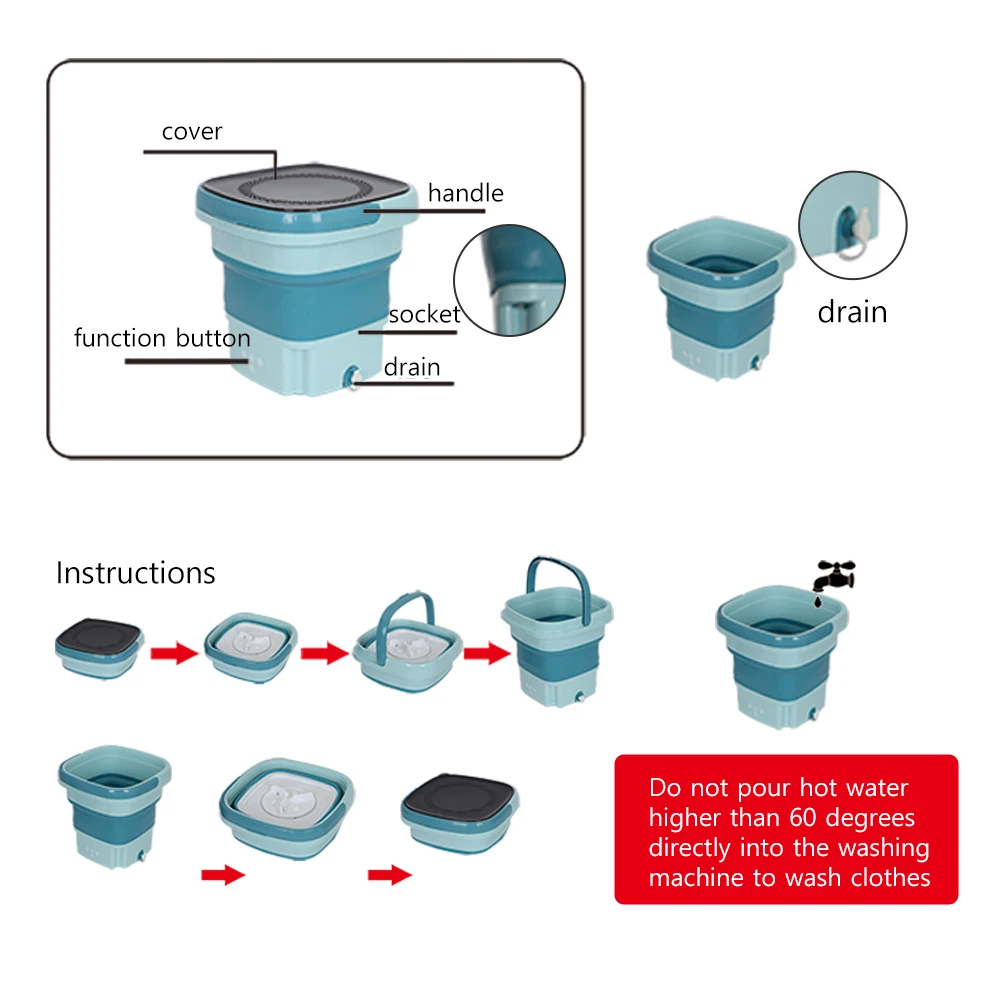 Портативная стиральная машина с сушилкой 5 л |