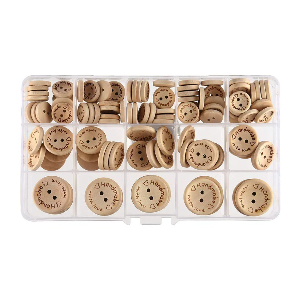 

150PCS Buttons 2 Holes DIY Decorative Button for Clothing Crafting Sewing Use