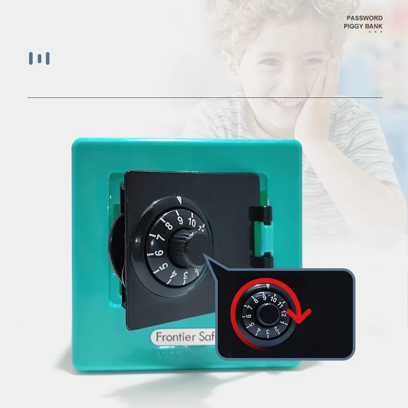 Банкомат в ретро стиле с вращающимся паролем Сейф для хранения купюр и монет