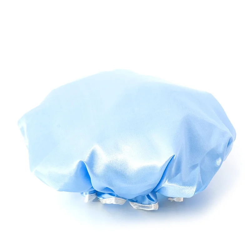 

Водонепроницаемая шапка для ванны, двухслойная шапочка из полиэстера и хлопка для ванной и душа, женская шапочка, товары для душа, Новинка