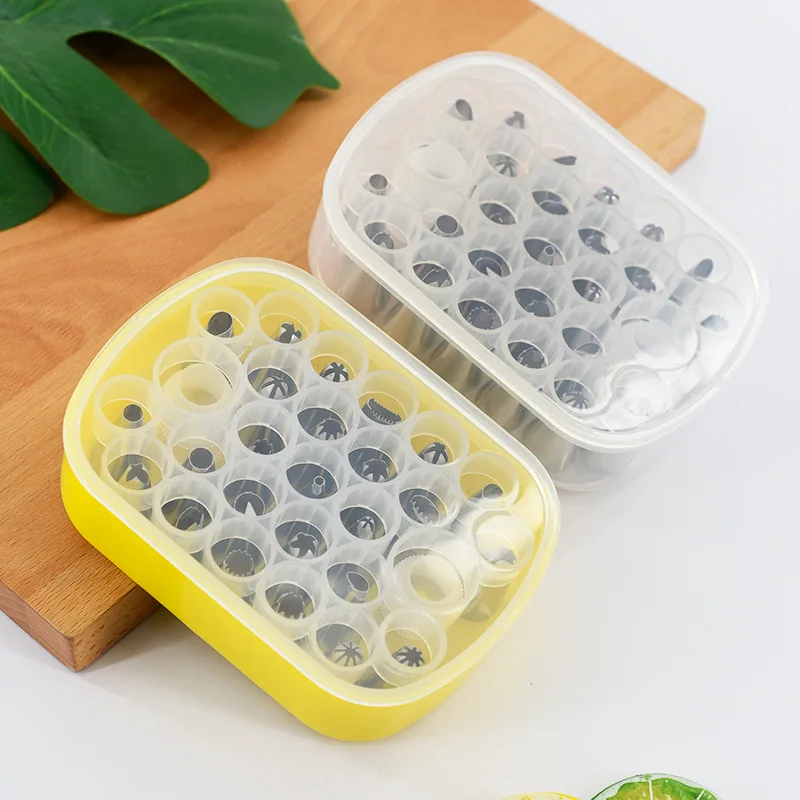 

27 Pieces / Set Plastic Coupler Cake Decorating Tool Stainless Steel Icing Nozzle Set Decorating Mouth Set