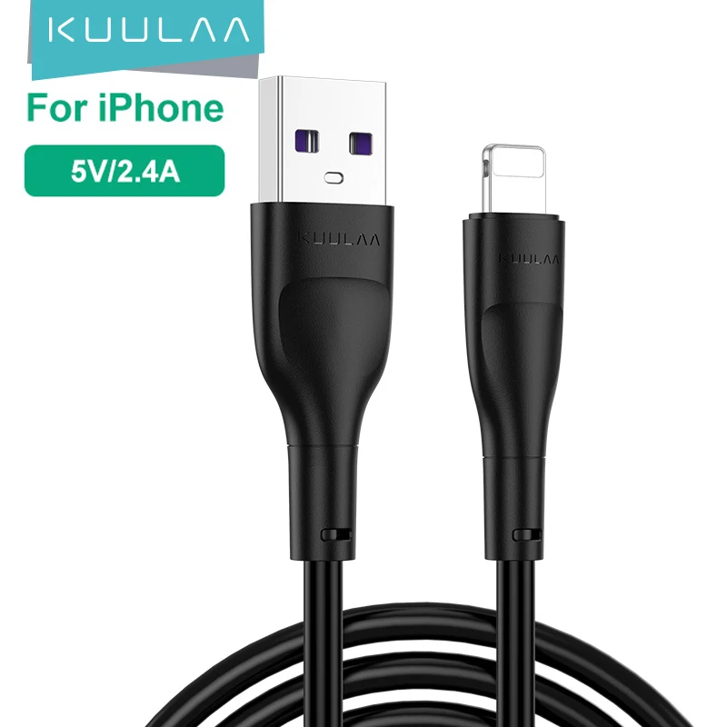 USB-кабель KUULAA для iPhone 13 12 11 Pro Max Xs X 8 7 6 Plus 5 5s se зарядный кабель 2 4 A быстрой зарядки