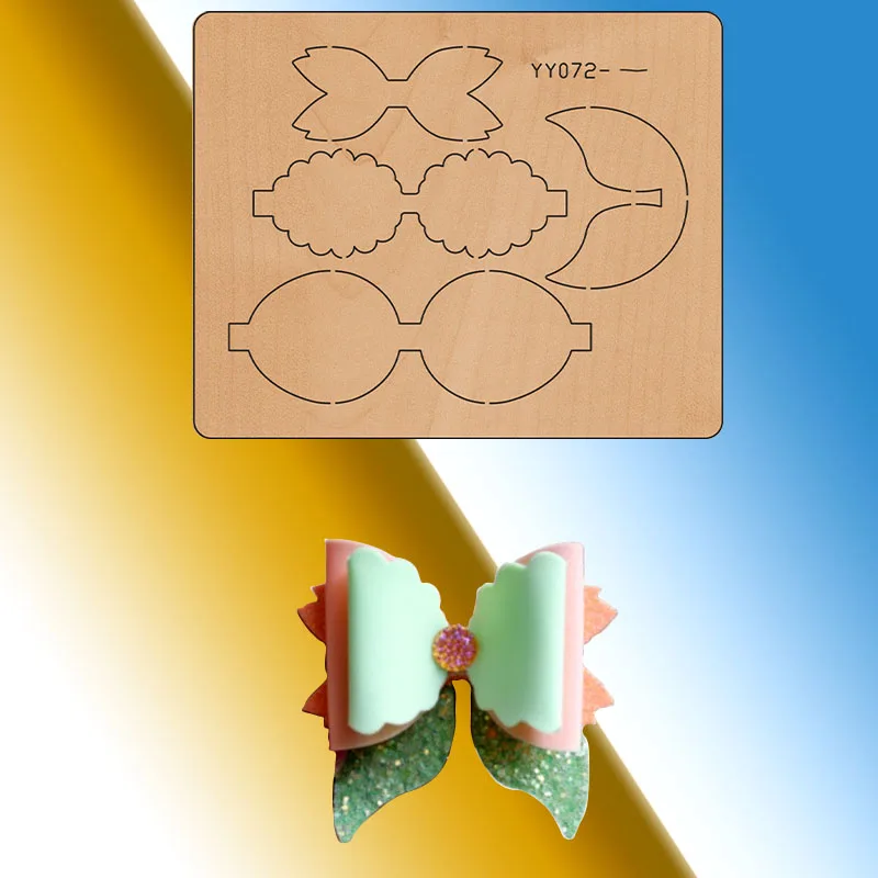 

Bow Cutting Dies Diy Craft Leather Mold Scrapbooking Suitable For Common MachinesYY071