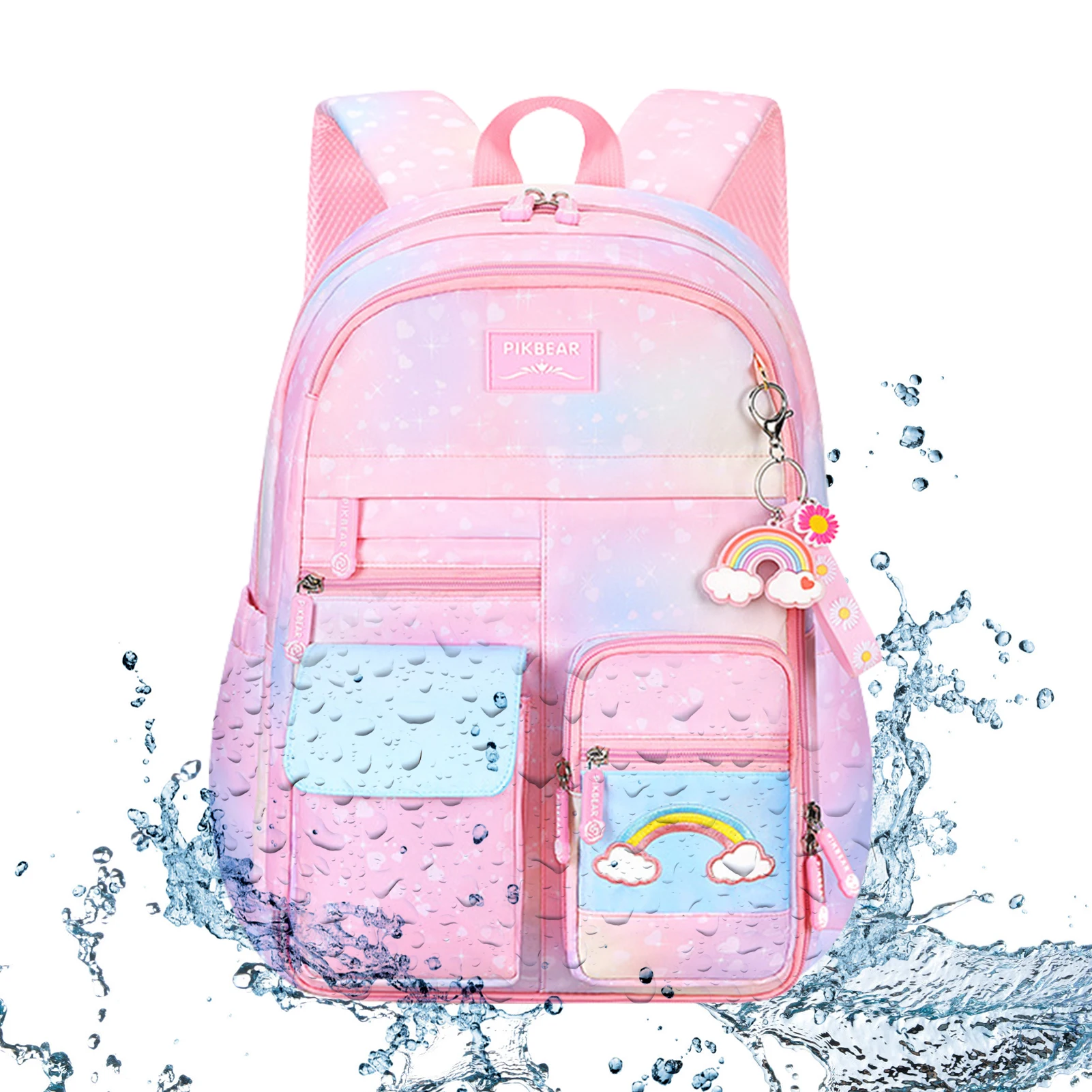 

Rainbow Bookbag Comfortable School Bookbags Waterproof Multiple Pockets School Backpacks Elementary School Bag Large Capacity