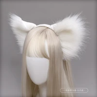 fox ears simulation headband pure handmade plush lolita headdress hairpin wolf ear cat ear animal ear