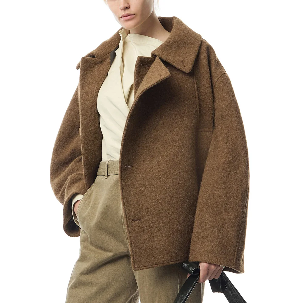 Женская куртка из смесовой шерсти Y2k с поясом-корсетом тонкая элегантная