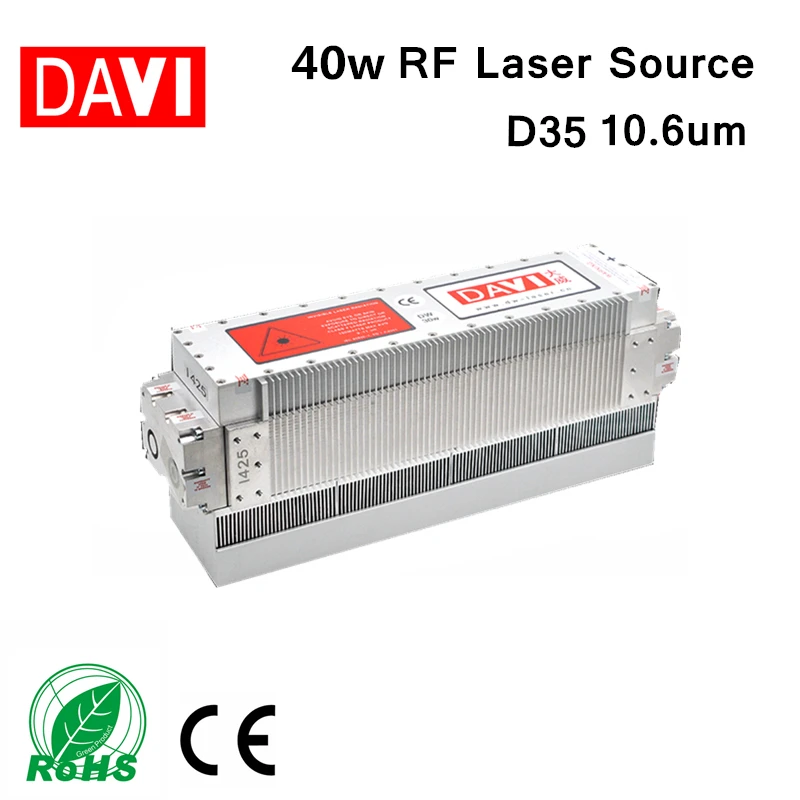 Factory Price 30w 35w RF Laser Source Davi D35L Co2 Laser Marking Cutting Engrave Machine Use 10.6um air cooled