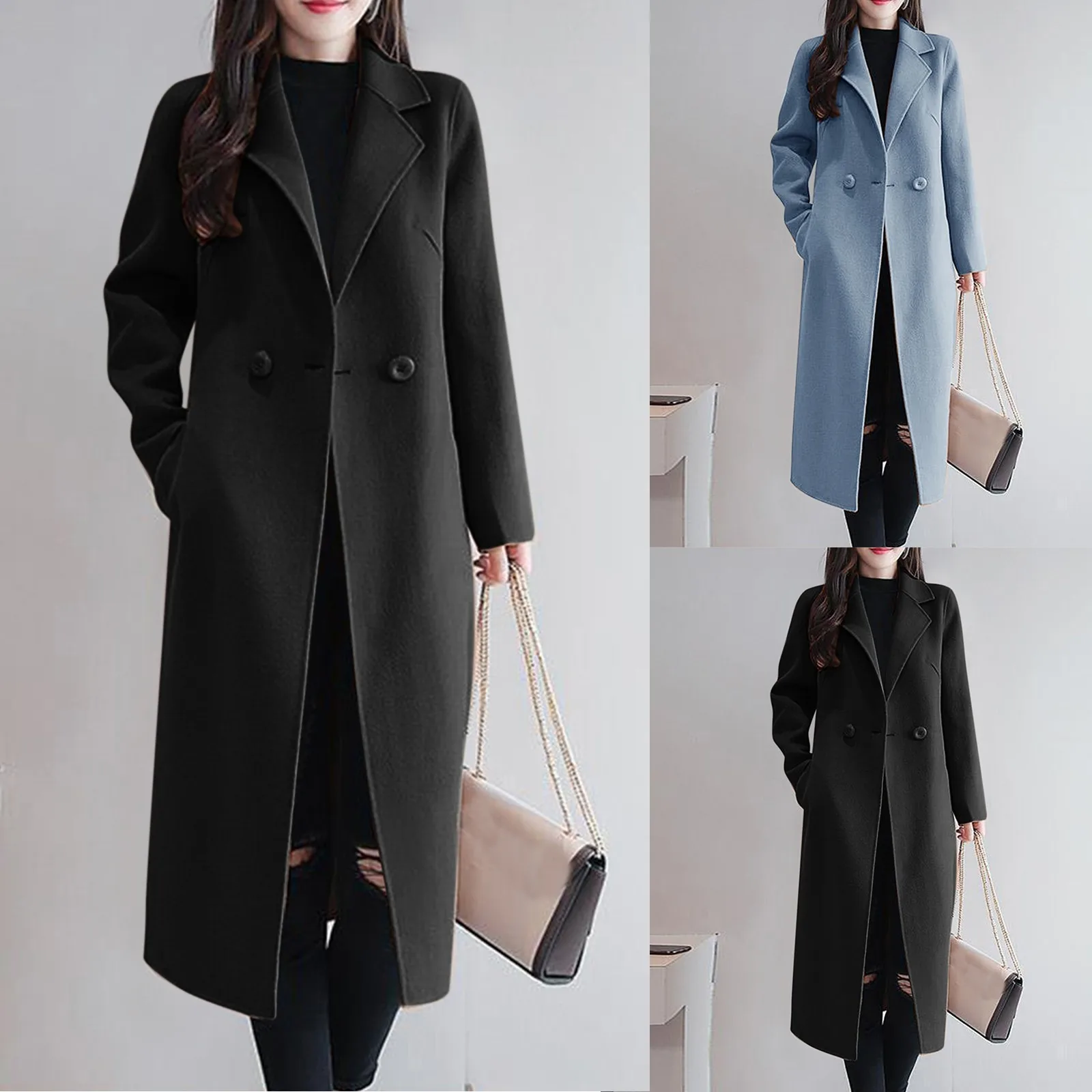 Зимнее пальто против морщин зимнее свободное 2024 новое в корейском стиле модное