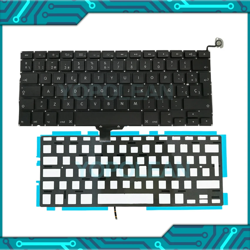 

5 Sets New SP Spanish Layout For Macbook Pro 13" A1278 Keyboard Spain With Backlight 2009 2010 2011 2012 Year