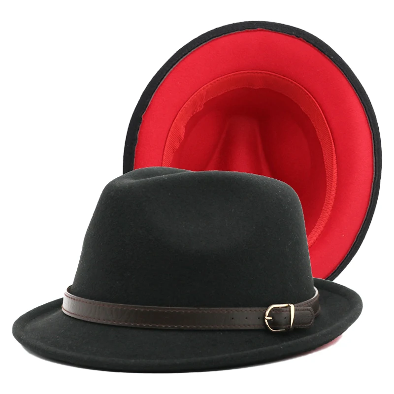 

Wide Brim Wool Fedora Hat Men Black White Western Winter Classical Cowboy Hat Derby Panama Wedding Church Jazz Hats For Women
