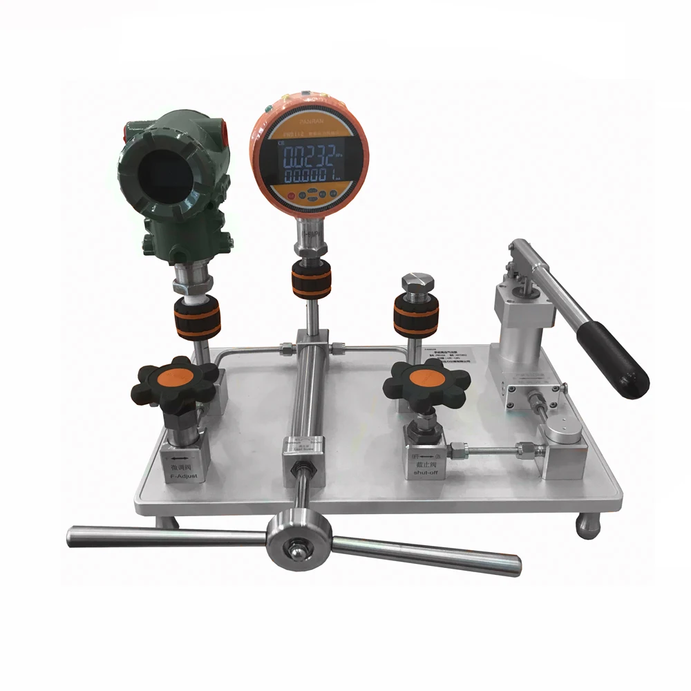 

-0.095~10MPa output port size 1/4" & 1/2" manual pneumatic hand pump pressure calibrator