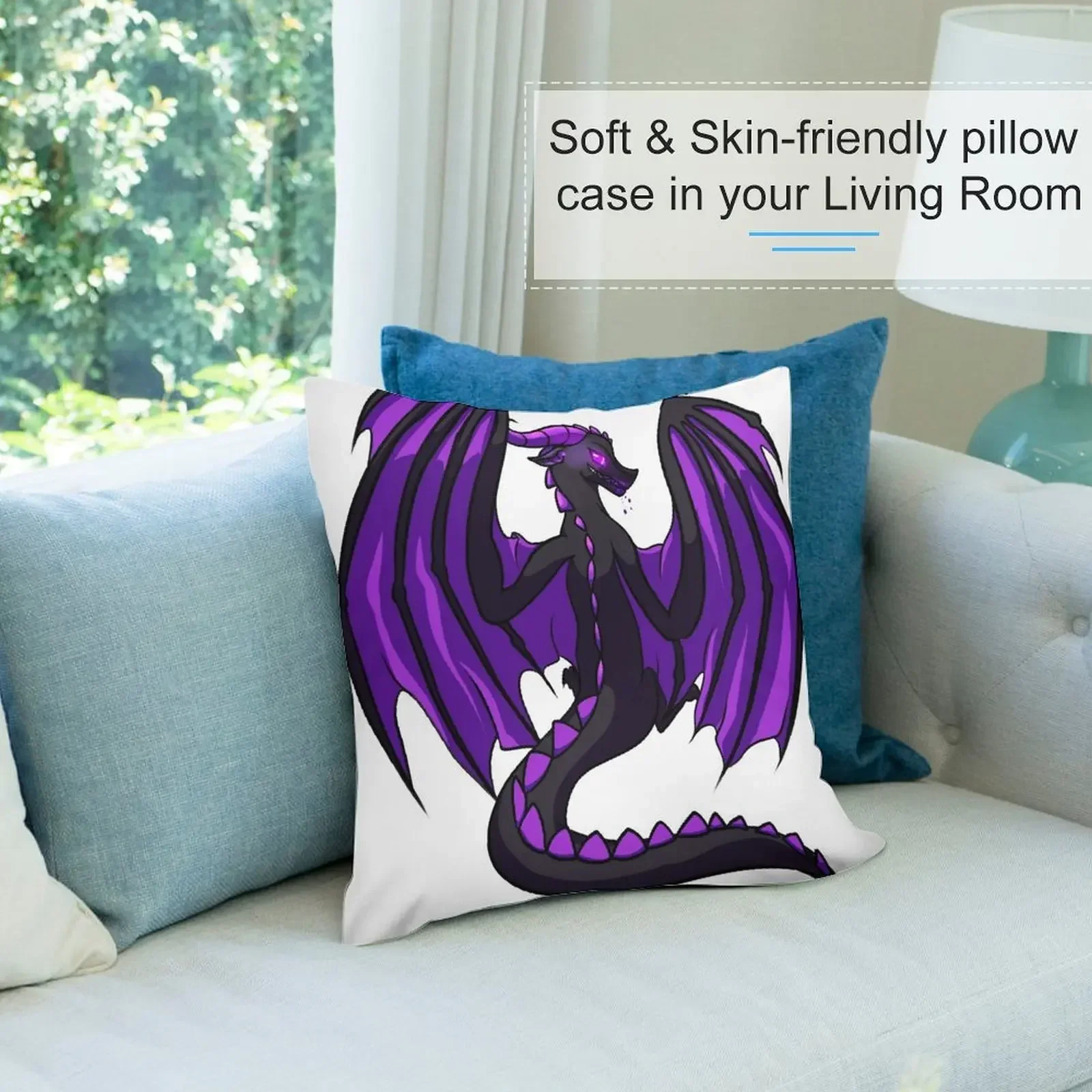 Эндер Дракон (безопасная версия) Декоративная наволочка для дивана Подушка