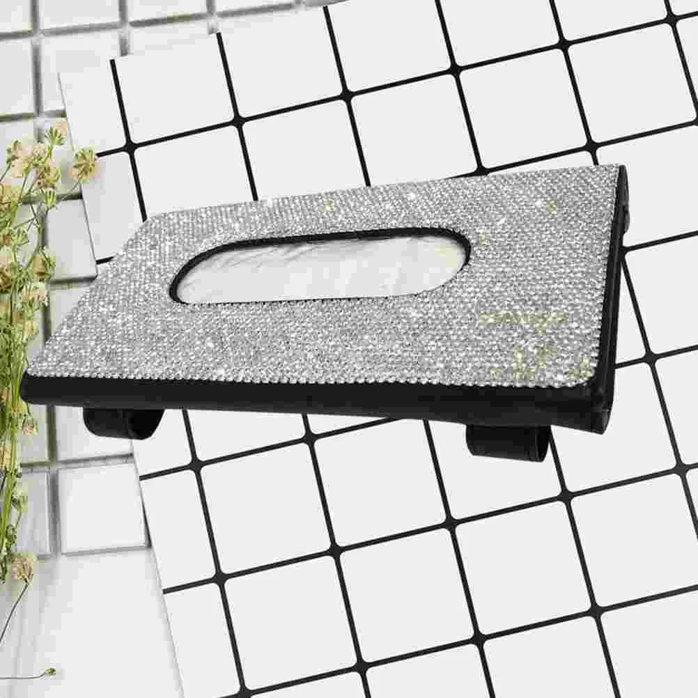 

Car Visors Bling Car Tissue Box Headrest Napkin Case Car Tissue Holder Napkin Storage Box Shade