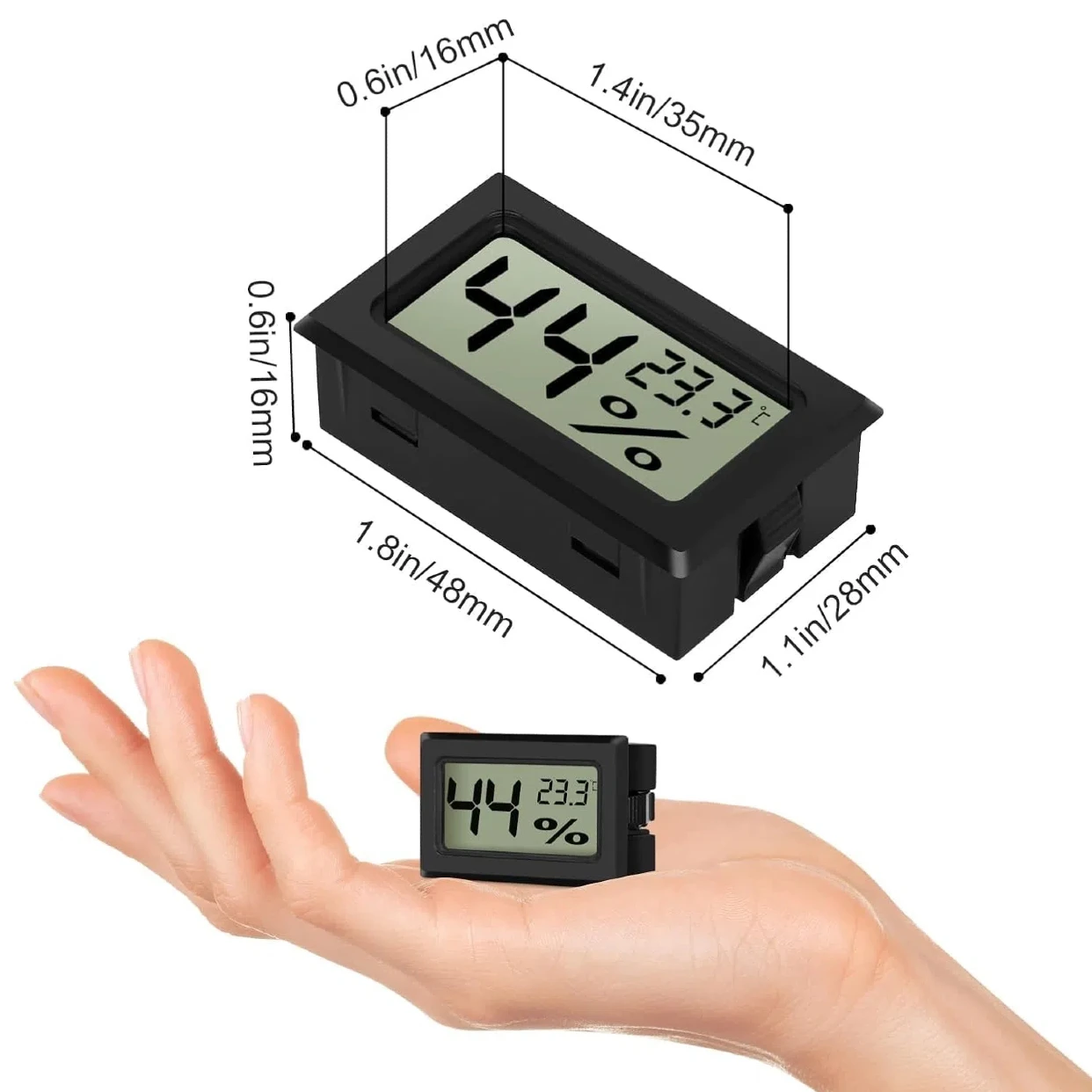 Для Bambu P1P/P1S держатель термометра с фильтром ЖК-цифровой измеритель температуры и