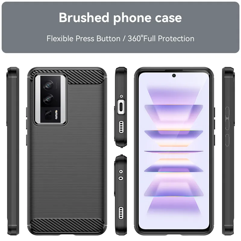 For Xiaomi Redmi K60 Pro Case Redmi K60 Cover 6.67 Inch Carbon Fiber Shockproof Silicone Bumper For Redmi K60E K40 K50 K60 Pro