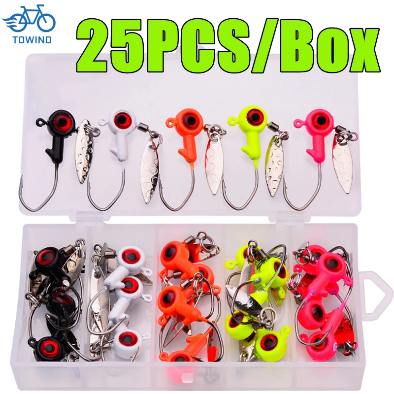 25 шт./коробка рыболовные крючки с вербовым лезвием