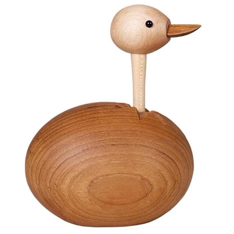

LBER Home Decoration Decoration Ostrich Puppets Creative Gift Decoration Small Gifts Wooden Office Desk Crafts