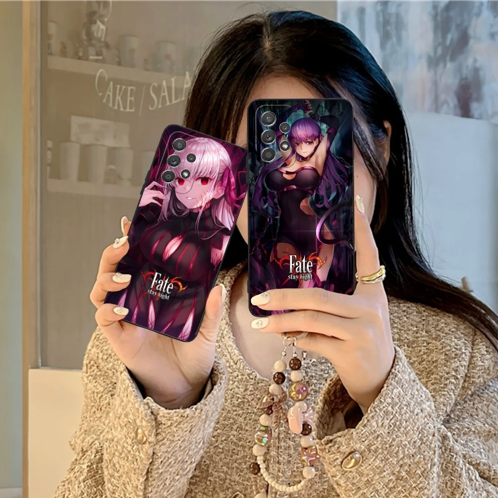Fate Night Sakura Matou Cell Phone Case for Samsung Galaxy Note 20 10 Plus Ultra Black Soft Cover Shell