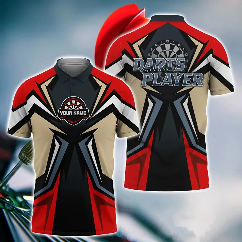 

Рубашка-поло мужская с коротким рукавом и 3D-принтом