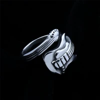 fashion punk style personality women men lovers retro vintage guitar ring finger jewelry gift for friends