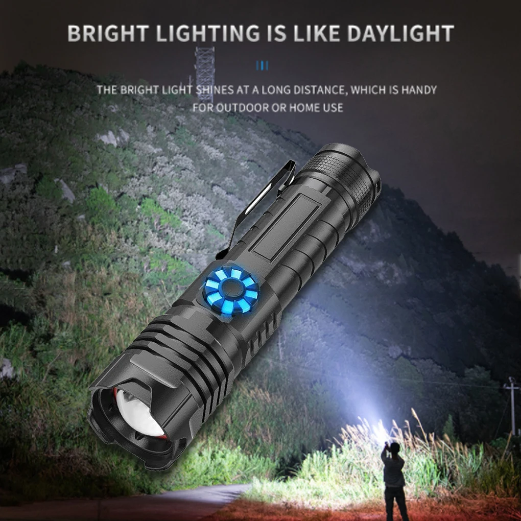

Flashlight Top Battery Telescopic Change Lamp Torch Bright Outdoor