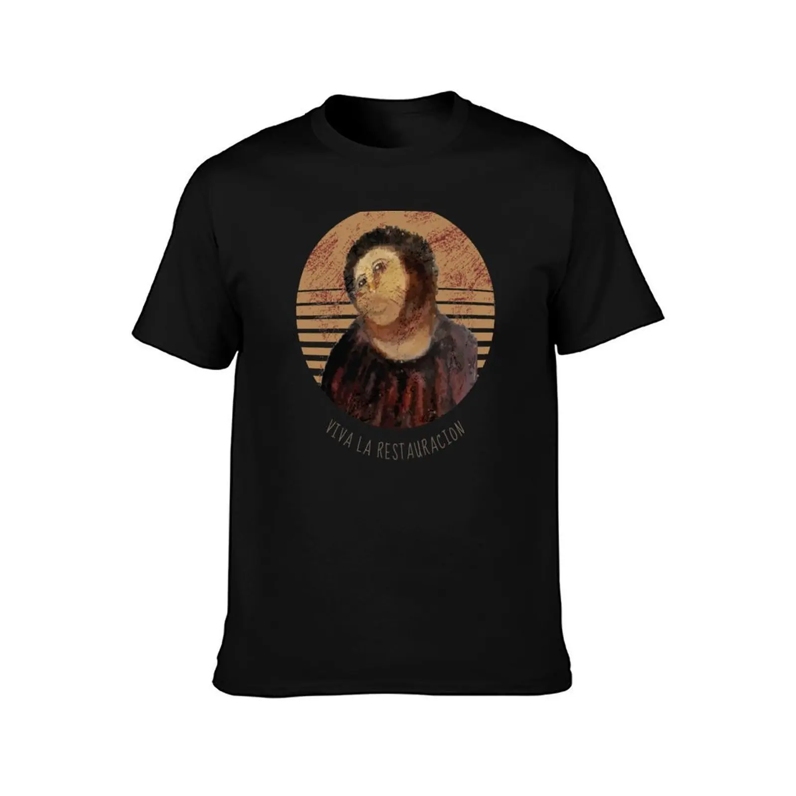 Фото Футболка с принтом «Viva La Restauracion Jesus Fresco Restoration Fail Meme» в современном стиле №2