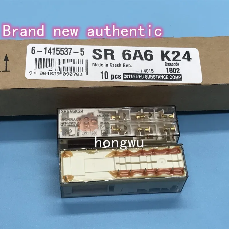 

100% оригинальное новое 1 шт./SR6A6K24 DC24V реле 6A 14 контактов 3 вкл. 3выкл.