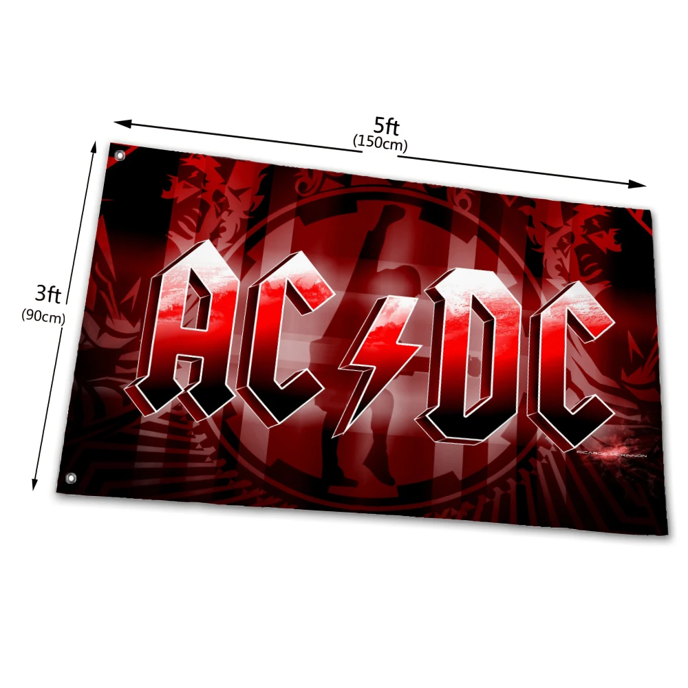 

90*150cm Flag Rock Band AC / DC Banner Size Design Custom Flags