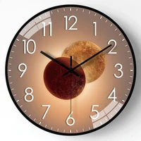 8 10 12 inch gold planet wall clock decor silent simple style clocks for kids living room bedroom kitchen home decor accesoriz