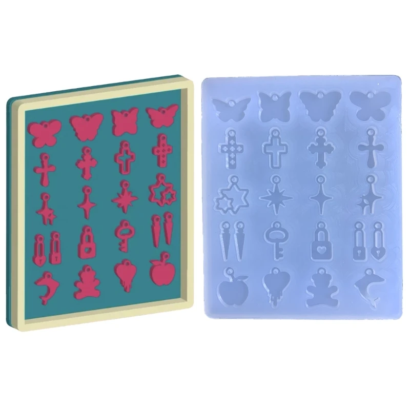 

Различные стили формы для ключей в виде сережек, используемые для изготовления ювелирных изделий из смолы E0BE