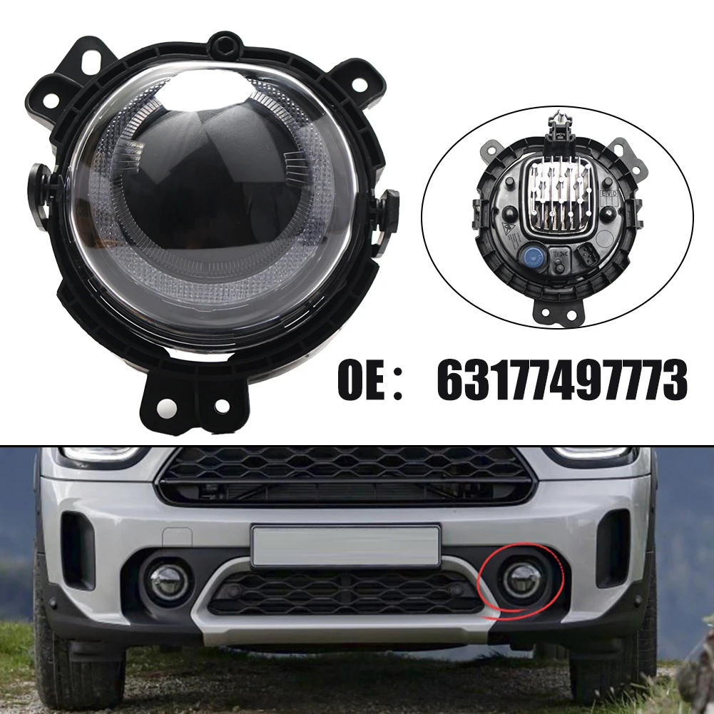 

1x For BMW MINI Countryman F60 Front Left Bumper Fog Light LED Lamp #63177497773 Black Foglight High Quality Car Accessories