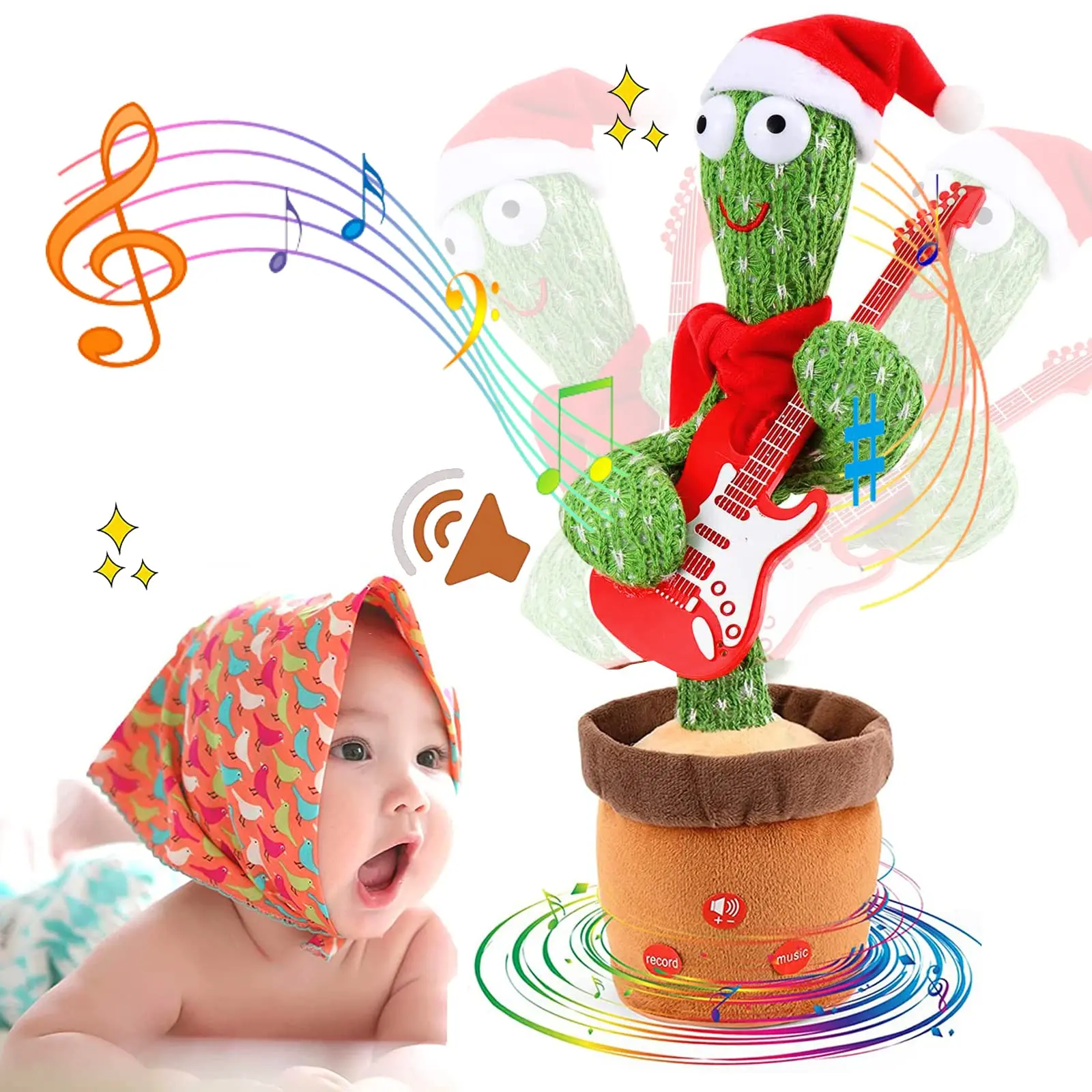 

Dancing Cactus Repeat Talking Toy Song Speaker Twisting Learning to Talk Recording Electronic Animals Plush Doll Stuffed Toys