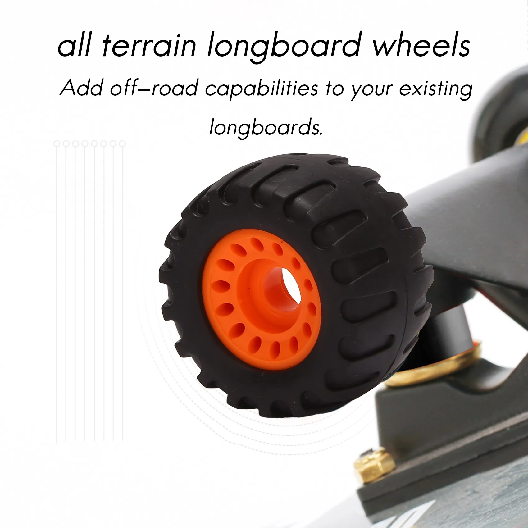 

Вездеходные колеса для скейтборда Лонгборда (набор из 4 шт. с подшипником)