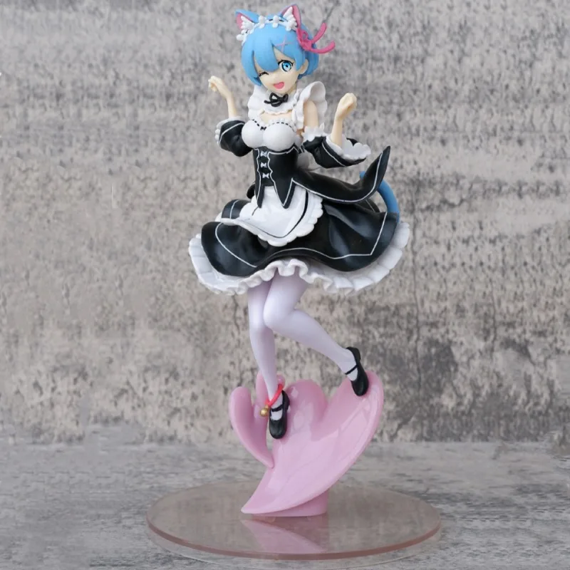 

Re:ZERO Starting Life in Another World Anime Figure Rem Cat Ear Cute Girl Skirt 23cm Doll Collection Model Toy Kid Birthday Gift