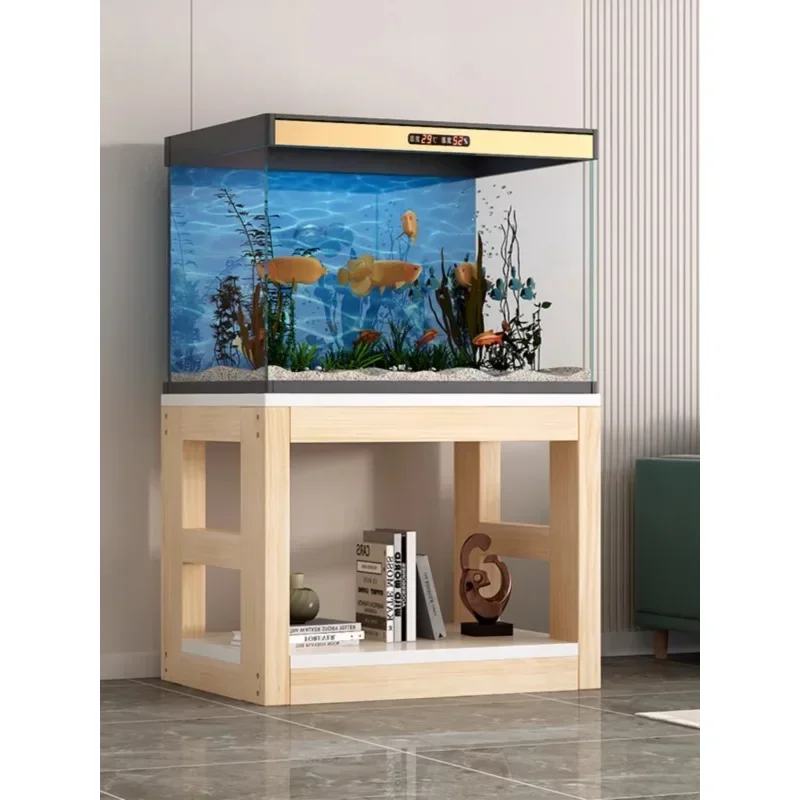 Стойка для аквариума многослойный кронштейн из массива дерева основание Нижний