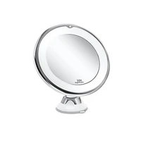 bathroom mirror with light back backlight 10x magnifying led cosmetic round makeup vanity table attach to the wall bed bath room
